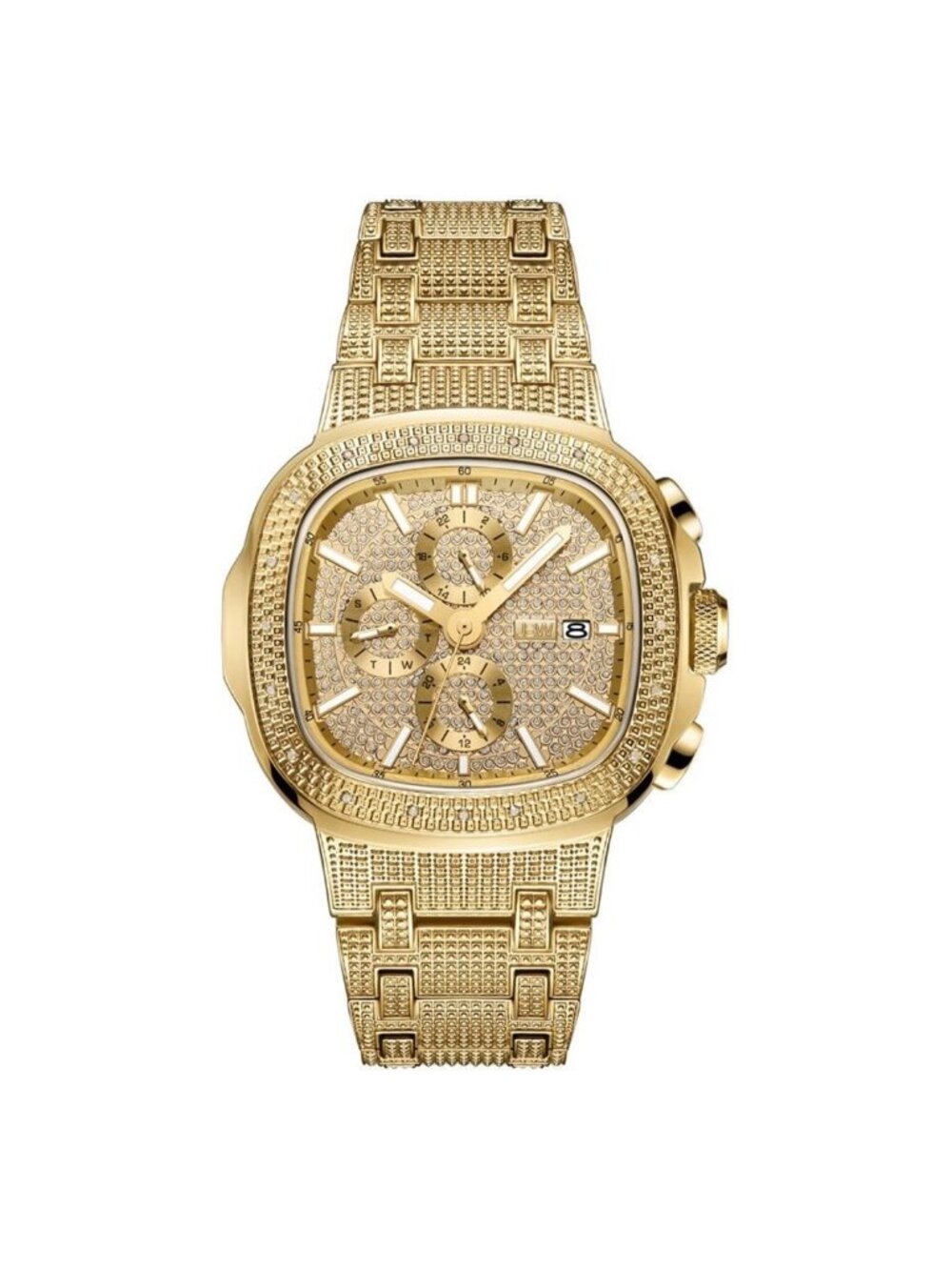 NWT JBW Heist Quartz Diamond Gold Dial Men's Watch